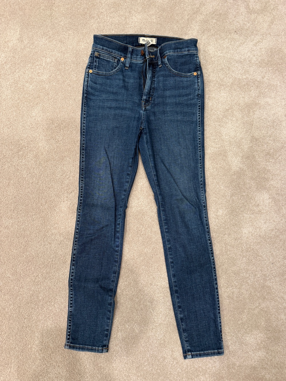 Madewell 10” High Rise Skinny Jean: Dark Blue